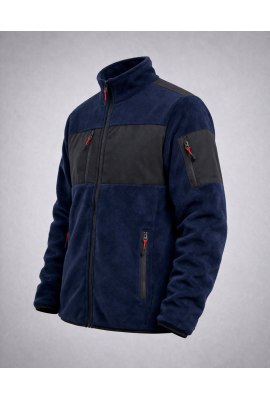 Lacivert Polar Mont – Fermuarlı Cepli Outdoor & Günlük Kullanım