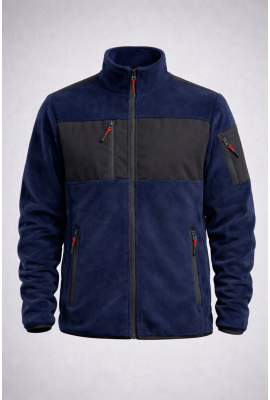 Lacivert Polar Mont – Fermuarlı Cepli Outdoor & Günlük Kullanım